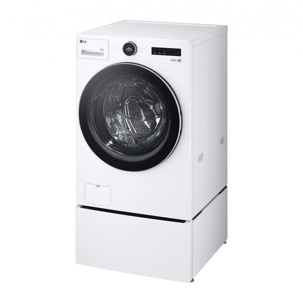 洗22+2.5公斤 TWINWash 雙能洗｜冰瓷白｜蒸洗脫