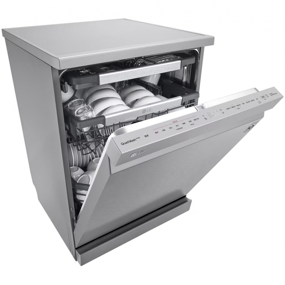 14人份 QuadWash™ Objet Collection® 洗碗機｜消光銀｜自動開門