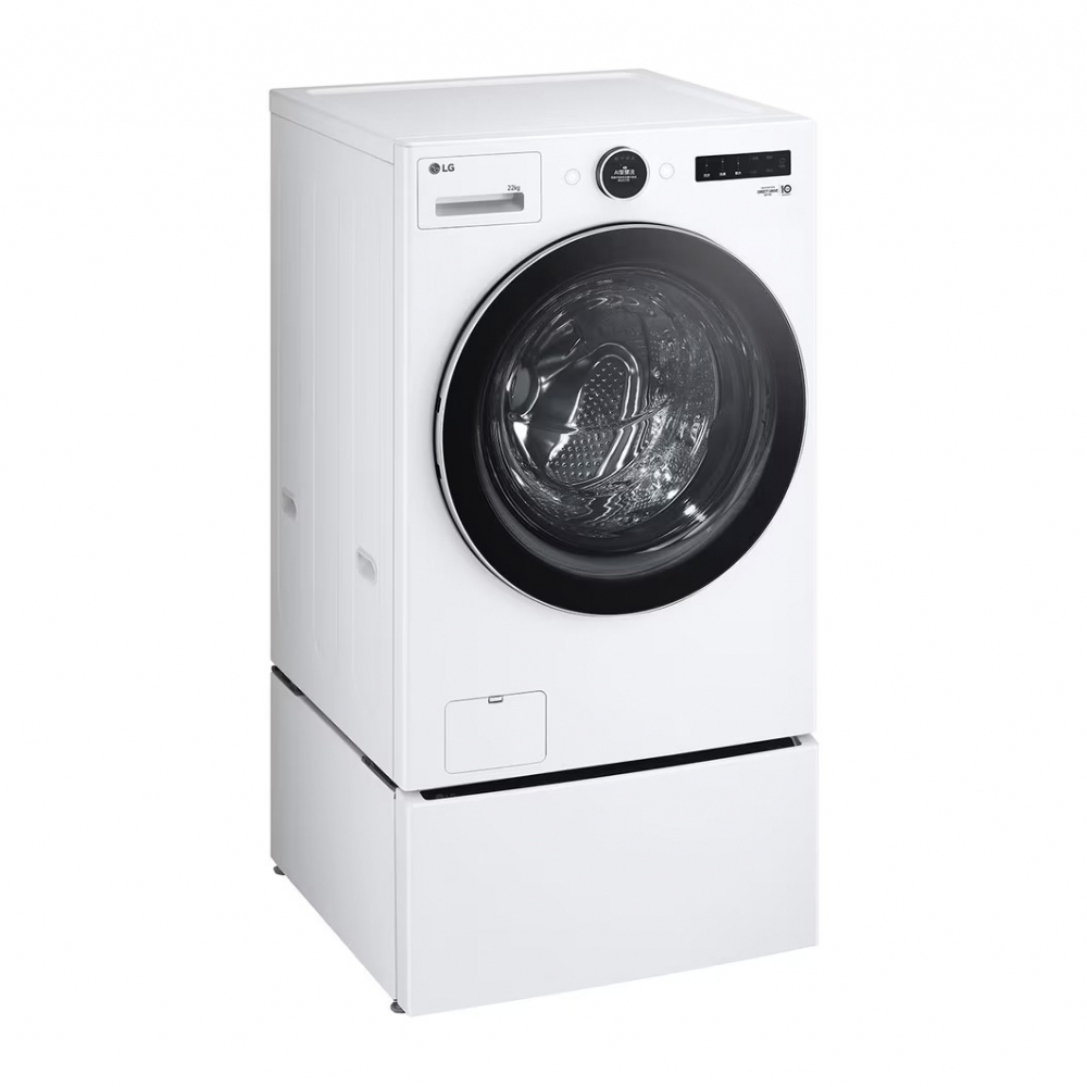 洗22+2.5公斤 TWINWash 雙能洗｜冰瓷白｜蒸洗脫